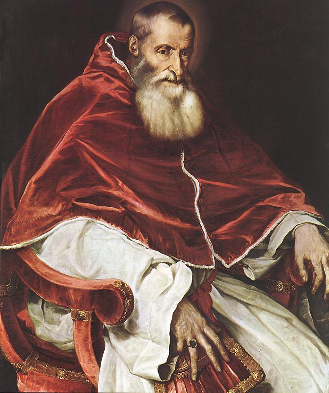 TIZIANO Vecellio Portrait of Pope Paul III atr oil painting picture